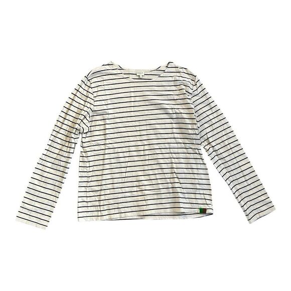 Women's Kule Black White The Modern Long Sleeve Cotton T-Shirt Top Size L - Picture 1 of 10